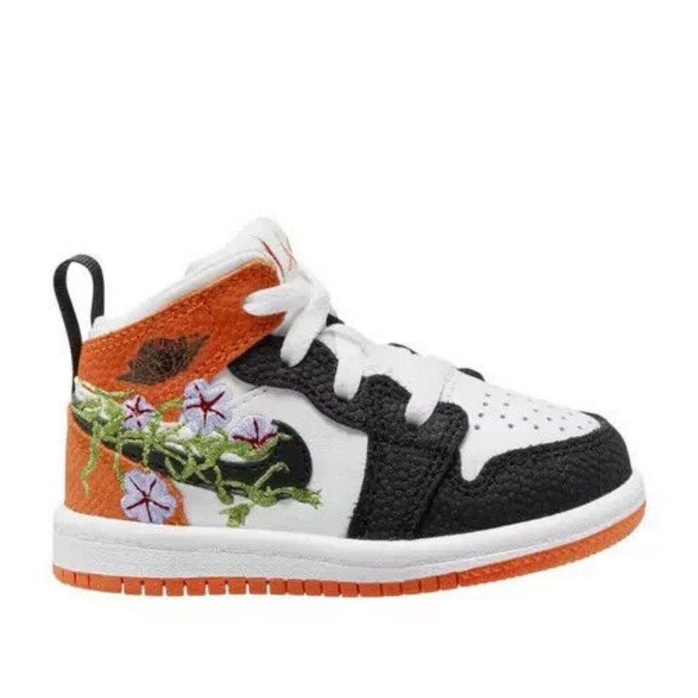 NEW NIKE JORDAN 1 MID SE (TD) COLOR WHITE/BLACK-STARTFISH SIZE 6C DQ8391-100